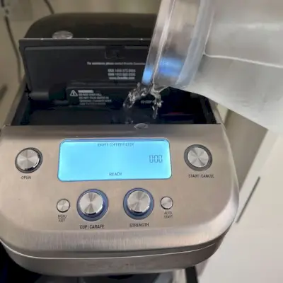 tanque de água de controle de moagem breville