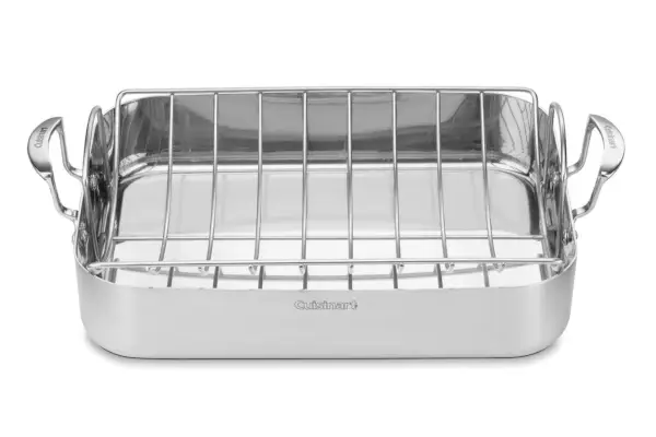 Cuisinart MultiClad Pro 스테인리스 16인치 직사각형 로스터(랙 포함)