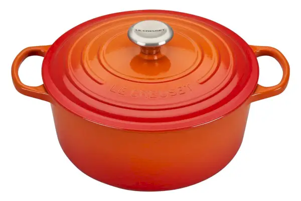 Le Creuset smaltovaná liatinová podpisová okrúhla holandská rúra s vekom, 5,5 Quart
