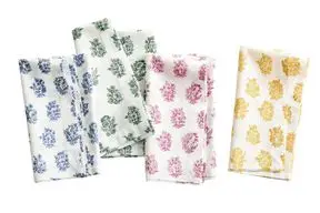 Tovaglioli di cotone con stampa floreale a blocchi Pottery Barn Sophia