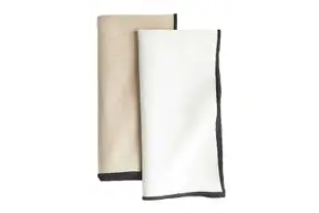 Tovagliolo in caldo cotone organico naturale Crate & Barrel Merrow-Stitch