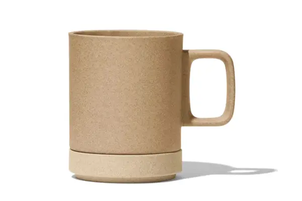 Hasami 13.5oz ספל טבעי עם צלוחית