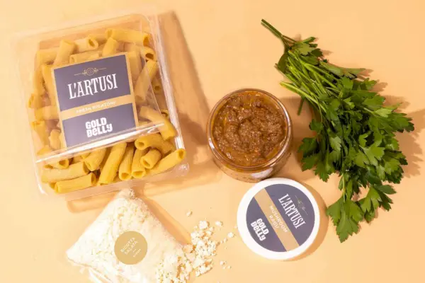 Zlaté bruško RIGATONI S HUBOVÝMI RAGU SÚPRAVA PRE 4