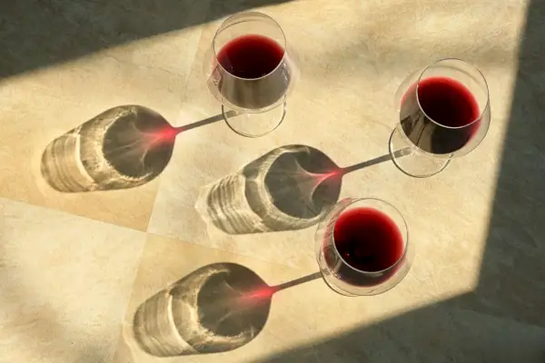 Taças de vinho barolo