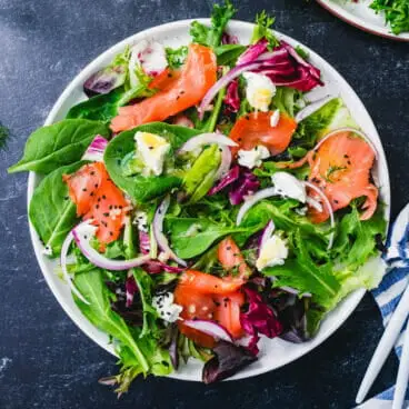 Salade de saumon fumé