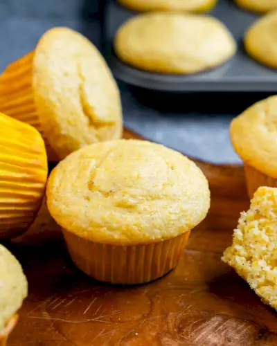 Muffins de pão de milho