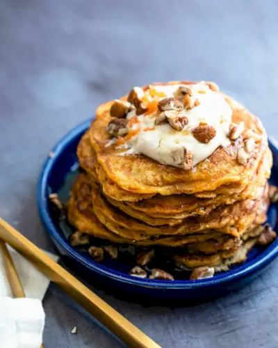 Panquecas de bolo de cenoura