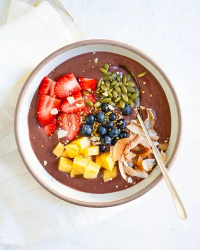 Tigela de smoothie caseiro