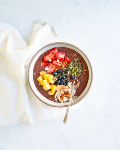 Receita de tigela de açaí