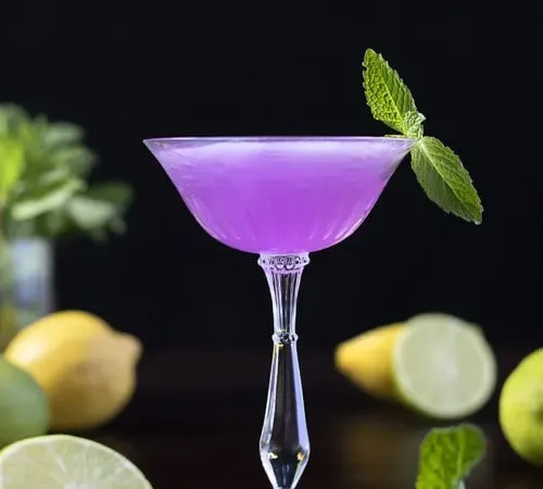 cocktail violet aux agrumes' title=