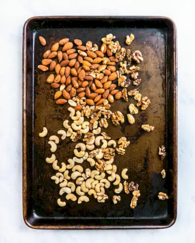 Noix de pécan, amandes et noix de cajou