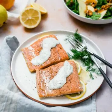 Salmão com endro e limão