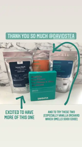 DavidsTea hat mir ein Care-Paket und meine letzte Teelieferung geschickt