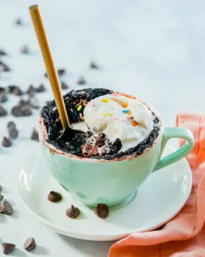 Bolo de caneca de chocolate