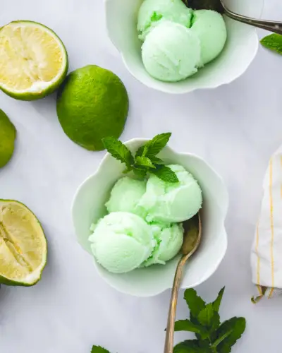 Sorbetto al lime fatto in casa