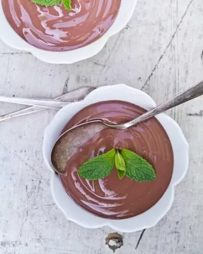 Minz-Schokoladen-Tofu-Pudding