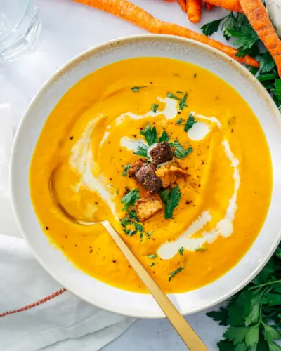 Receita de sopa de cenoura