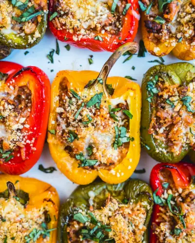 Klassische gefüllte Paprika