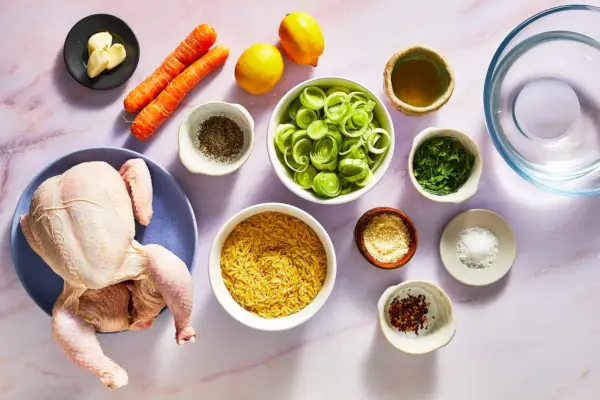 Frango na Panela com Orzo de Limão