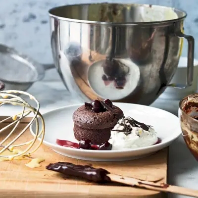 Teplé čokoládové dorty s mascarpone krémem