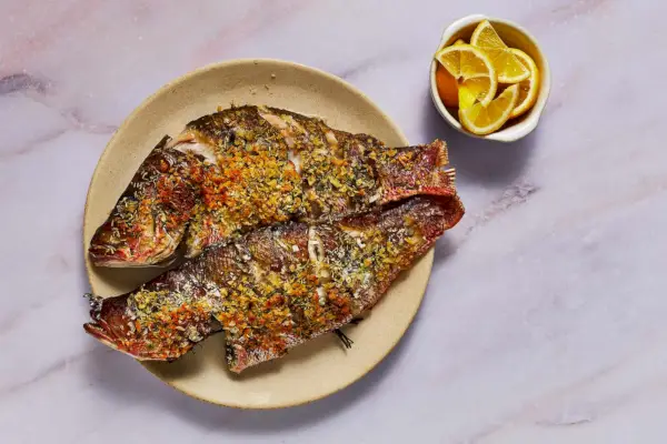 Vivaneau entier grillé