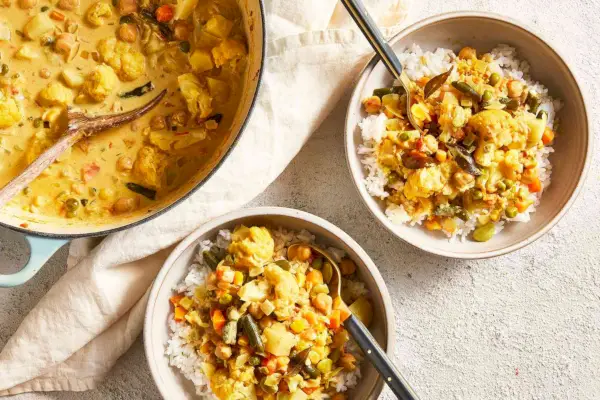 Curry kalafiorowe w stylu Kerala