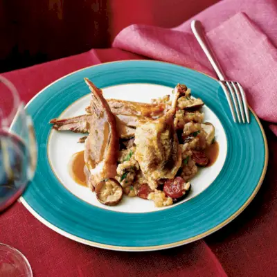 Canard rôti avec sauce aux agrumes