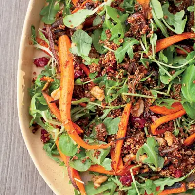 Ensalada De Zanahoria Asada Y Quinua Roja