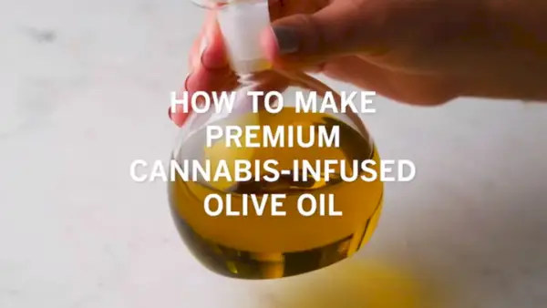 Olio d'oliva infuso alla cannabis