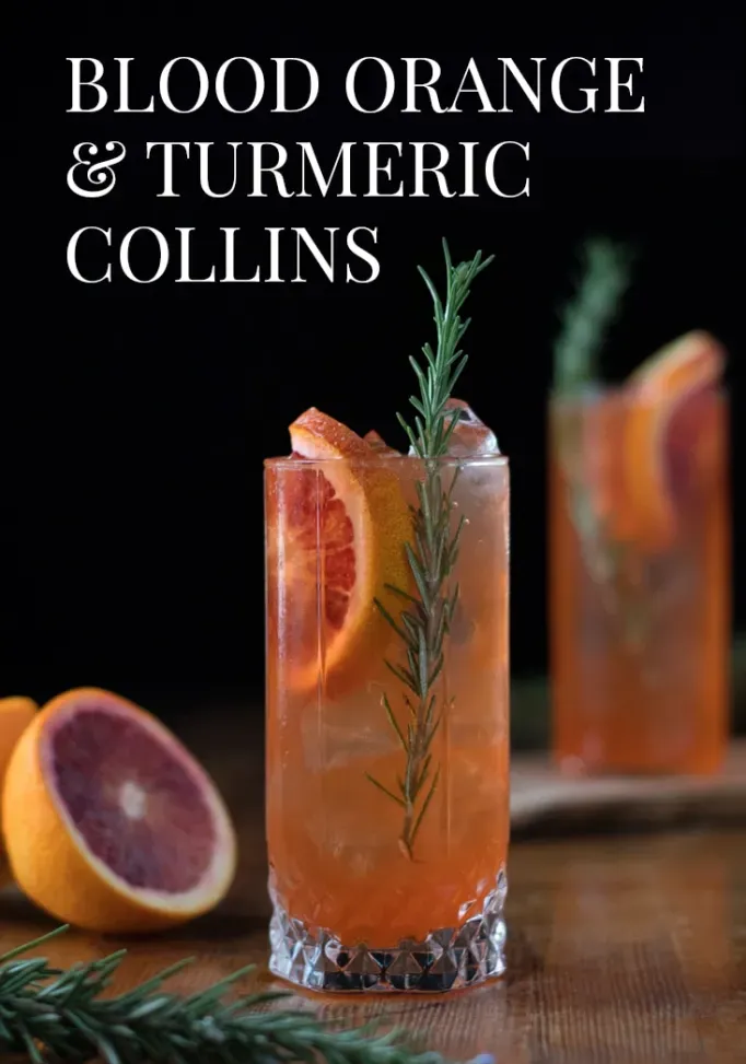 Krvavý pomaranč a kurkuma Collins