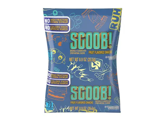 fruit snack pouch on a white background