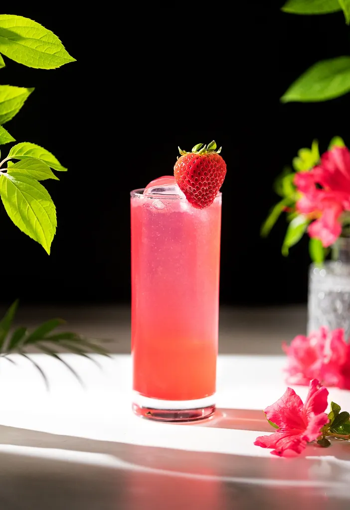 Strawberry Dragon Fruit Mocktail so Sprite