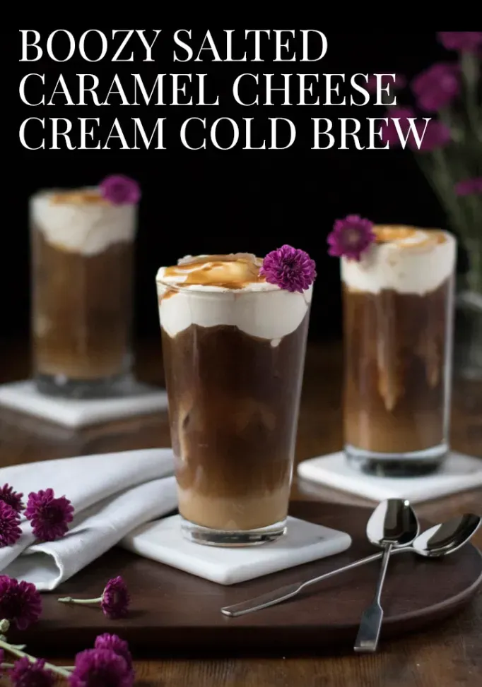 Creme de Queijo com Caramelo Salgado e Bebida Fria