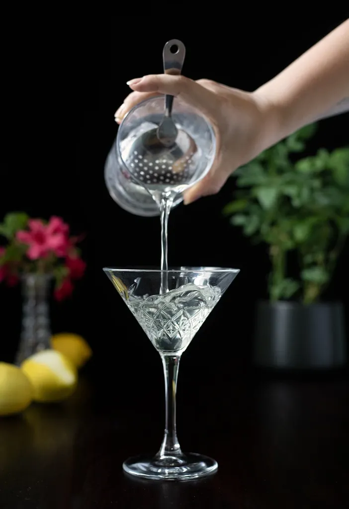 verser un martini dans un verre à cocktail' loading='lazy' title=
