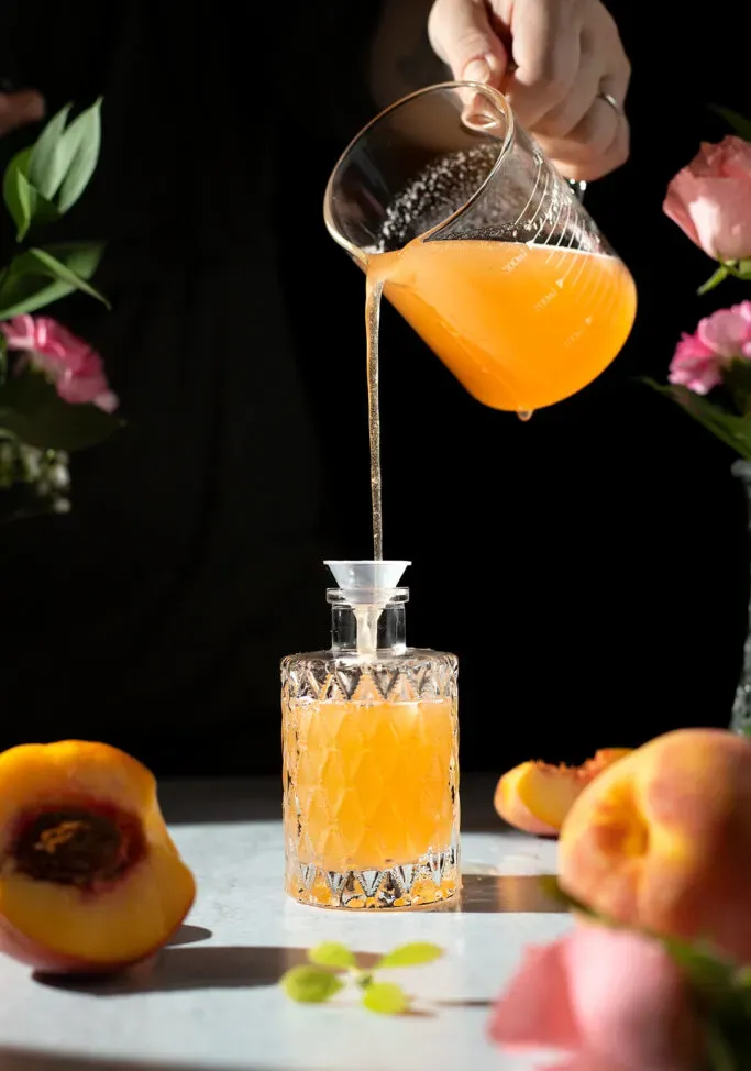 쉬운 신선한 복숭아 시럽 레시피' title=