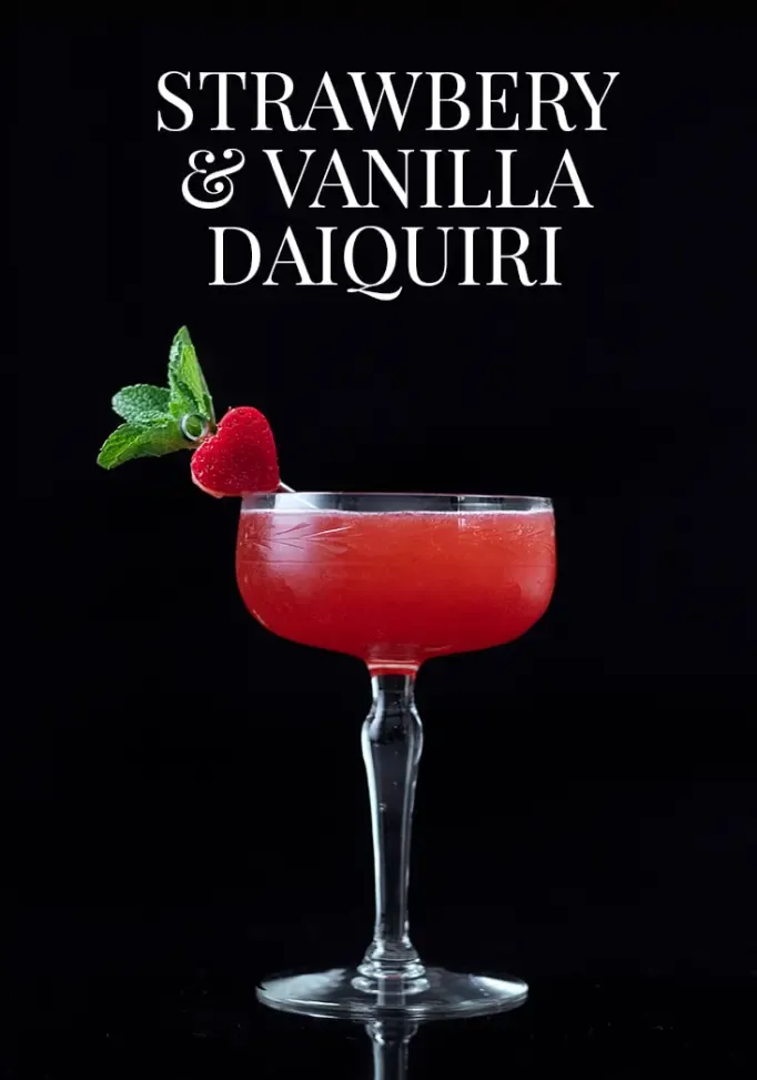 Daiquiri de fresa y vainilla