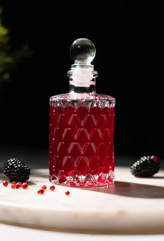 ブラックベリーとピンクペッパーコーンの簡単シロップのレシピ