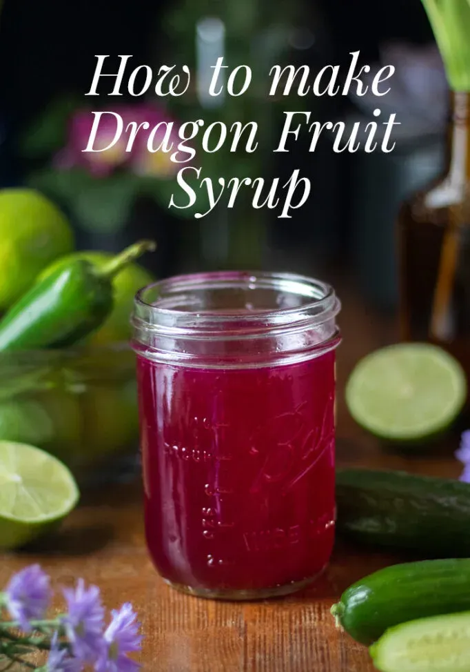 Receta de almíbar simple de fruta del dragón' title=