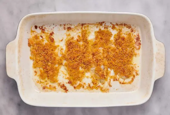 Pieczona Flądra Z Kruszonką Parmezanu