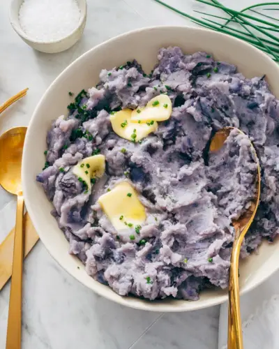 Purpurowe Puree Ziemniaczane