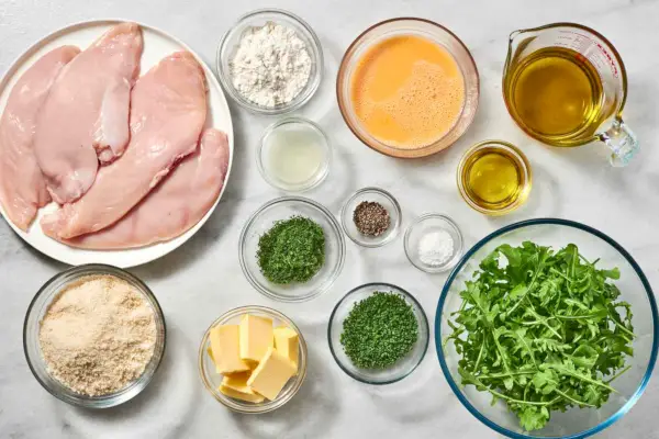 Zutaten für Chicken Kiew
