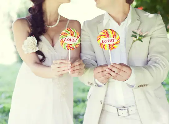 Couple on wedding day