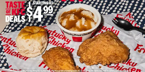 El nuevo menú de valor de KFC tiene comidas a partir de $ 4.99