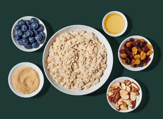 Starbucks Rolled & Steel-Cut Oatmeal with Blueberries