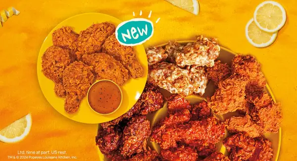Popeyes espande solo l'allineamento delle ali di pollo con un nuovo gusto