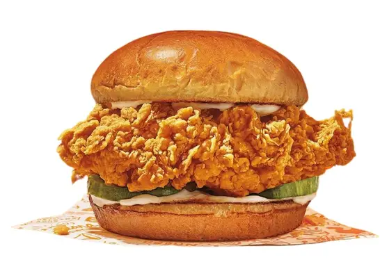 14アメリカのファーストフードの高速チキンサンドイッチ
