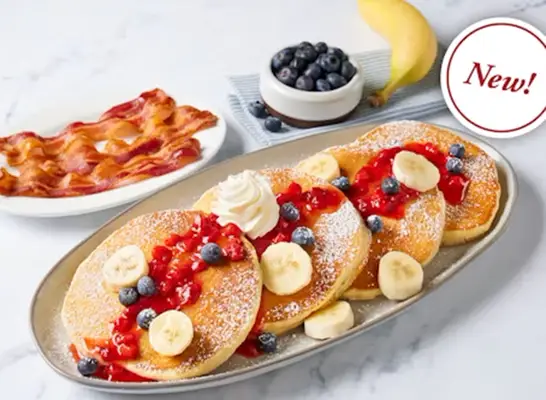 Bob Evans Red, White & Blueberry Hotcakes 