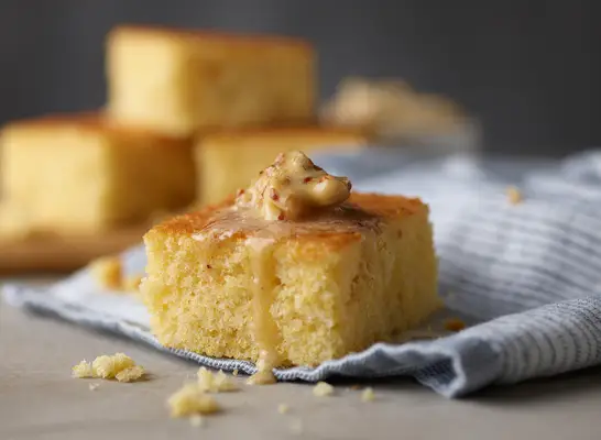 Skillet cornbread at Smokey Bones