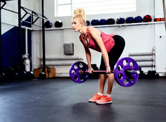 Woman deadlifting