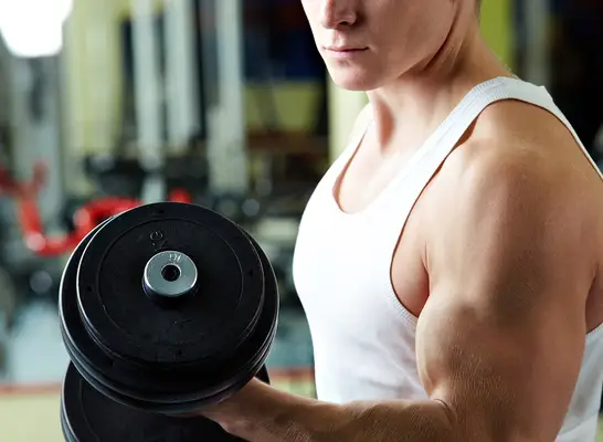 Man lifting weights